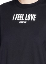 Detail View -Click To Enlarge 'I Feel Love' slogan T-shirt