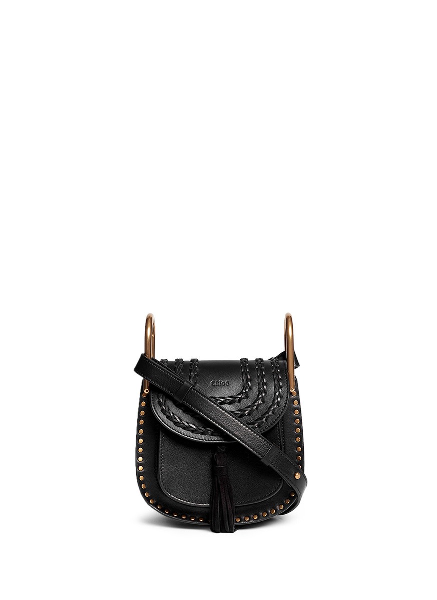 cheap chloe bags uk - CHLO - \u0026#39;Hudson\u0026#39; mini stud braided leather bag | Black Flap Bags ...