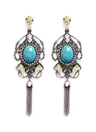 Main View - Click To Enlarge Main View - Click To Enlarge - Anton Heunis - Swarovski crystal vintage stone chandelier earrings
