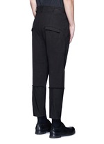 Back View -Click To Enlarge Poplin cuff pleated twill pants