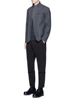 Figure View -Click To Enlarge Poplin cuff pleated twill pants
