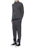 Figure View -Click To Enlarge Textured cotton zip jacket