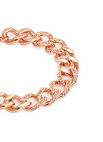 Detail View -Click To Enlarge Cubic zirconia pavé curb chain bracelet