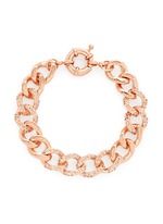 Main View -Click To Enlarge Cubic zirconia pavé curb chain bracelet
