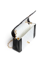 Detail View -Click To Enlarge Vintage Chanel bicolour quilted lambskin leather flap bag
