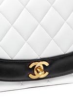 Detail View -Click To Enlarge Vintage Chanel bicolour quilted lambskin leather flap bag