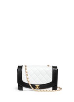 Main View -Click To Enlarge Vintage Chanel bicolour quilted lambskin leather flap bag