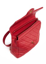 Detail View -Click To Enlarge Vintage Chanel quilted lambskin leather flap bag