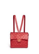 Main View -Click To Enlarge Vintage Chanel quilted lambskin leather flap bag