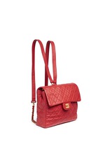 Figure View -Click To Enlarge Vintage Chanel quilted lambskin leather flap bag