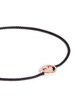 Detail View -Click To Enlarge 'Sassy' 18k rose gold charm cord bracelet