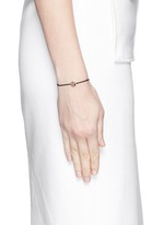 Figure View -Click To Enlarge 'Sassy' 18k rose gold charm cord bracelet
