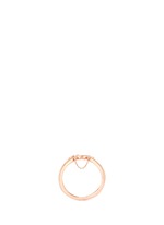 Detail View -Click To Enlarge 'Eve' diamond white sapphire 9k rose gold ring