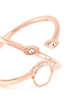 Detail View -Click To Enlarge 'Eve' diamond white sapphire 9k rose gold ring