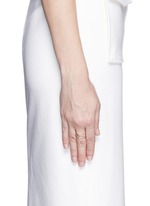 Figure View -Click To Enlarge 'Eve' diamond white sapphire 9k rose gold ring