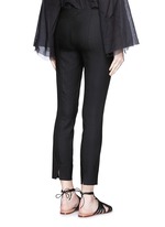Back View -Click To Enlarge 'Caro' stretch wool hopsack capri pants