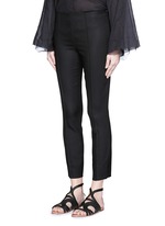 Front View -Click To Enlarge 'Caro' stretch wool hopsack capri pants