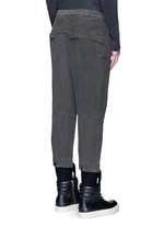 Back View -Click To Enlarge Textured cotton drawstring sweatpants