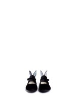 Figure View -Click To Enlarge 'Chiara Mini' holographic butterfly suede toddler Mary Jane flats
