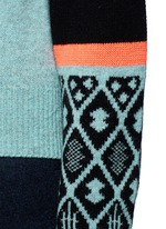 Detail View -Click To Enlarge Colourblock geometric intarsia wool blend sweater