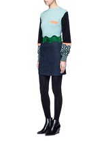 Figure View -Click To Enlarge Colourblock geometric intarsia wool blend sweater