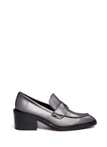 Main View -Click To Enlarge 'Heath' mirror leather penny loafers