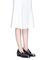 Figure View -Click To Enlarge 'Heath' mirror leather penny loafers