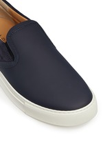 Detail View -Click To Enlarge 'Ethan Jones' suede trim tech leather skate slip-ons