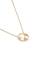 Figure View -Click To Enlarge 'XOXO' diamond 9k yellow gold pendant necklace