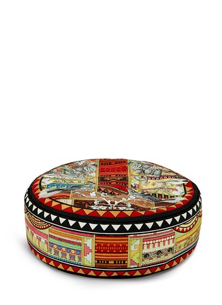 Main View - Click To Enlarge Main View - Click To Enlarge - Kristjana S Williams - Aztec Snow small pouffe