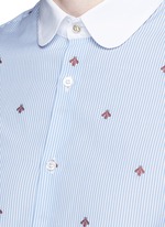 Detail View -Click To Enlarge Bee jacquard stripe shirt