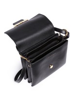 Detail View -Click To Enlarge Twin skull leather satchel