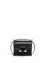 Main View -Click To Enlarge Twin skull leather satchel