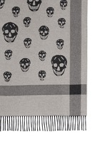 Detail View -Click To Enlarge Skull jacquard wool-cashmere blanket