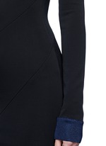 Detail View -Click To Enlarge Mermaid hem contrast cuff knit dress
