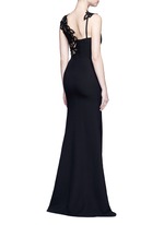 Back View -Click To Enlarge Guipure lace back double crepe gown