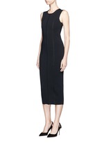 Figure View -Click To Enlarge 'Elite' piped trim knit dress