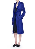 Figure View -Click To Enlarge Floral lace silk crepe de Chine dress