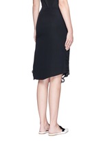 Back View -Click To Enlarge Guipure lace side split crepe skirt