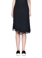 Main View -Click To Enlarge Guipure lace side split crepe skirt
