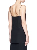 Back View -Click To Enlarge Lace appliqué silk camisole top