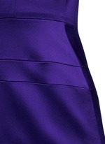 Detail View -Click To Enlarge V-neck seamed satin midi dress