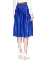 Back View -Click To Enlarge Metallic waistband plissé pleat jersey skirt