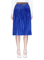 Main View -Click To Enlarge Metallic waistband plissé pleat jersey skirt