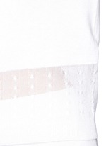Detail View -Click To Enlarge Cable knit trim short sleeve top