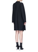 Back View -Click To Enlarge Tie front twill coat