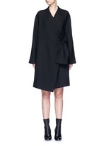 Main View -Click To Enlarge Tie front twill coat