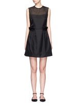 Main View -Click To Enlarge Paperbag waist embroidered gauze dress