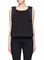Main View -Click To Enlarge Bow shoulder jersey tank top