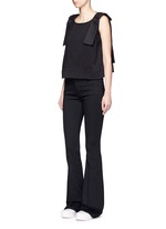 Figure View -Click To Enlarge Bow shoulder jersey tank top